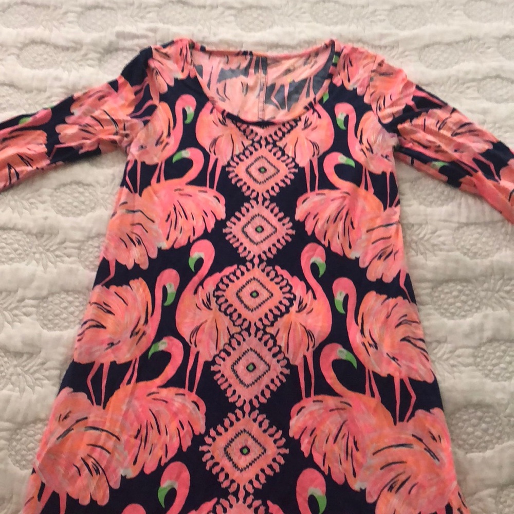 Lilly Pulitzer flamingo Marlowe dress M